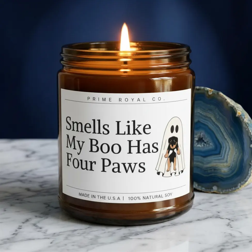 Halloween Candle For Dog Lovers, Dog Mom Gift, Dog Dad Gift, Spooky Home Decor, Fall Candle, #DogMom #DogDad #DogTok