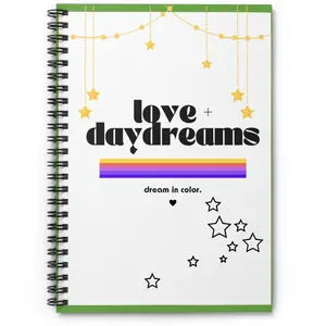 Dream in Color Spiral Notebook - Ruled Line Paper - 118 Pages (59 Sheets) - Green - 6" x 8" (15.2 x 20.3 cm) - Metal Spiral Binding