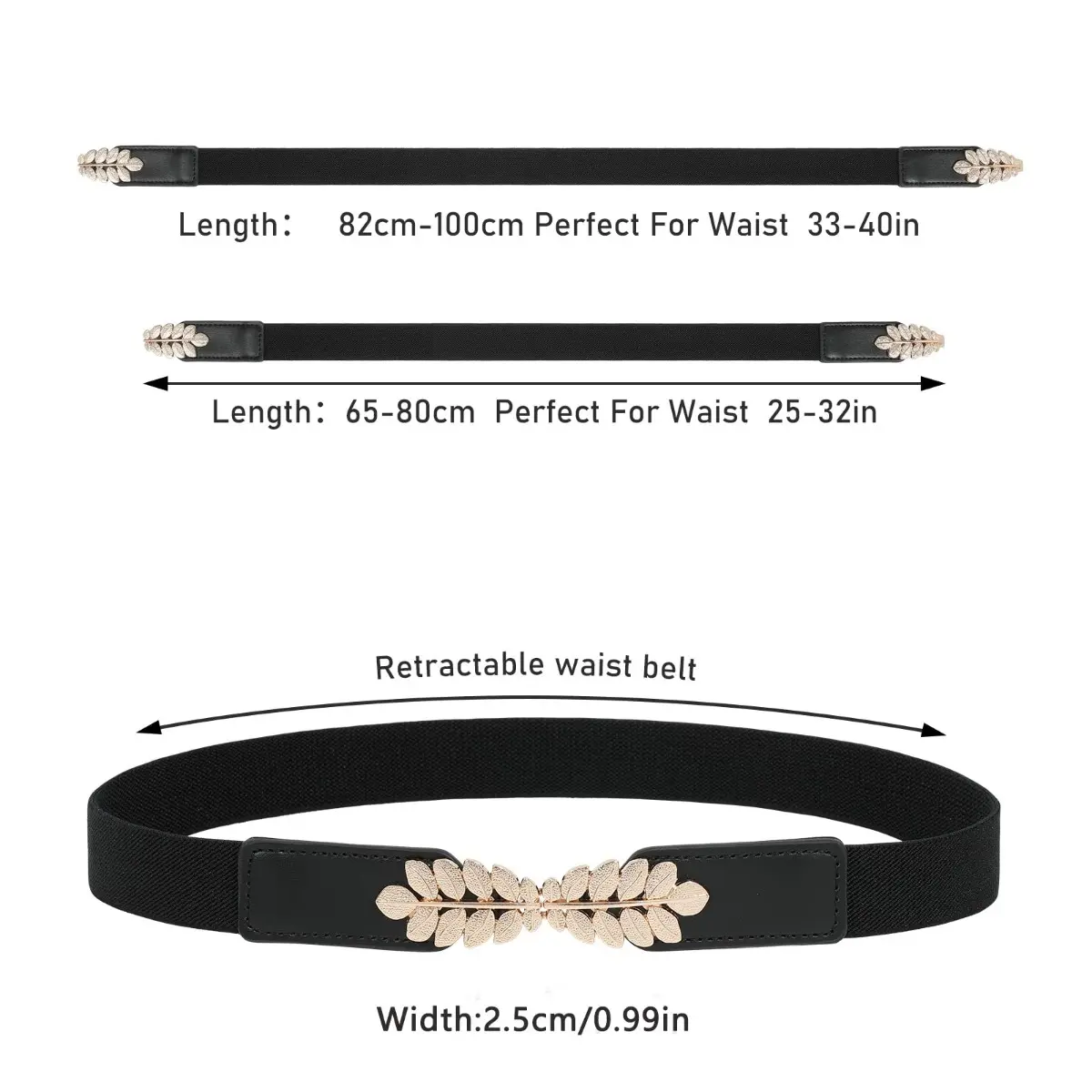 Metal Stretch Waist Skinny Belt with Knot Buckle The belt that actually pulls it all together ✨ Meet the  main image 2