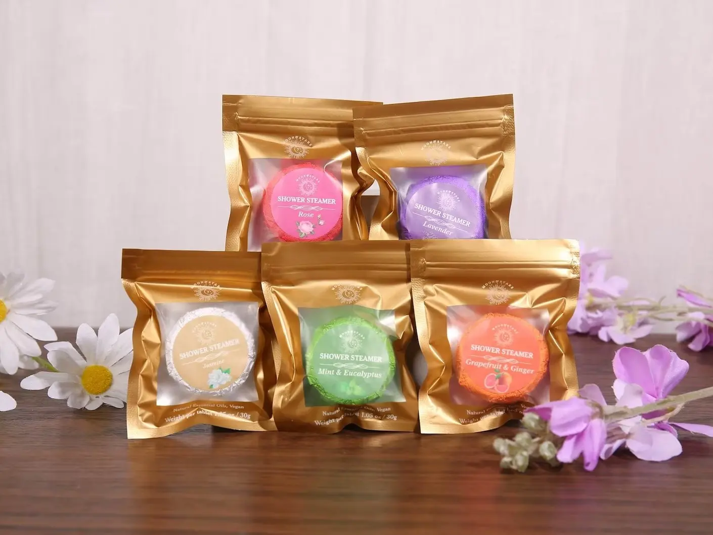 5pcs. Premium Shower Steamers, Handmade Shower Steamers, Essential Oil Shower Steamers, Handmade Shower Steamers Tablets, Shower Aromatherapy Gift, Menthol, Floral Scents, Shower Bombs, Birthday Gifts, Relax Gifts, Gift for Girlfriend, Gift for Mom.