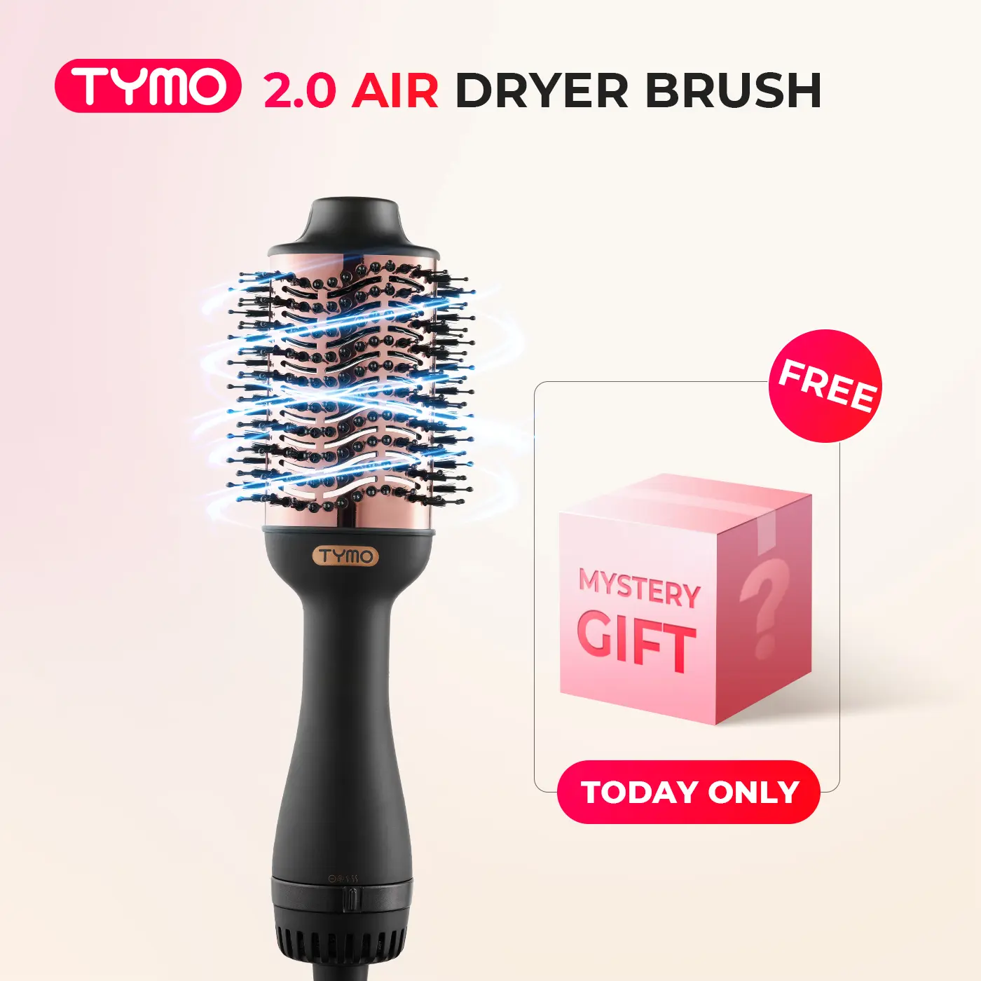 TYMO 2.0 AIR Dryer Brush, Volumizing Blowout Brush for Smooth, Bouncy & Frizz-Free Hair dorm essentials