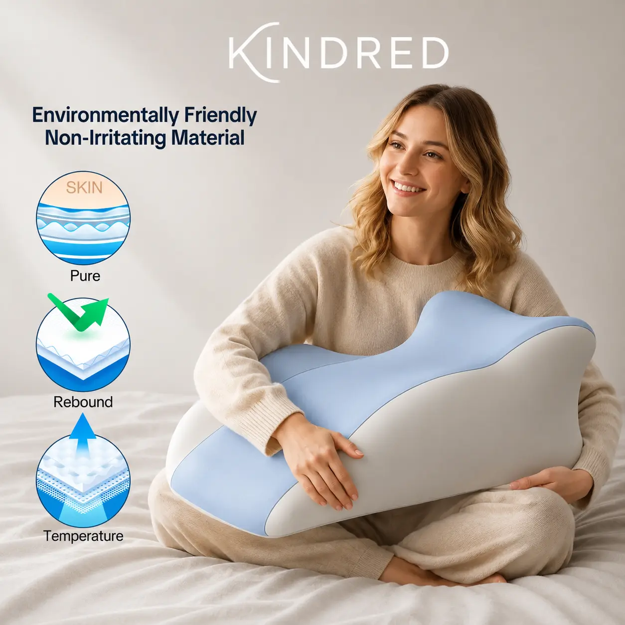 Ergonomic Tummy Pillow for Phone & Reading – Memory Foam Stomach Pillow for Comfortable Lying & Relaxing