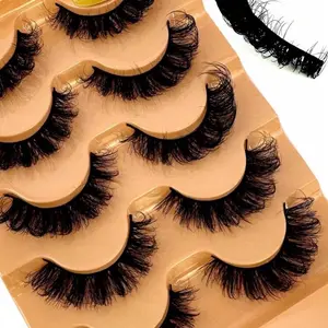 NEW DD Curl False Eyelashes Cat Eye Wispy end eye elongated Thick Mink Lashes 5D Fluffy Short Natural Fake Lashes 5 Pairs Lash Extension Eyelashes Extensions Lash Extensions Makeup Cosmetic Eyelash Extension Eyelash Extensions Pack