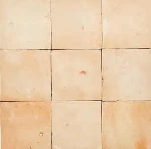 Handcrafted Moroccan Zellige Unglazed Natural 4" x 4" Tiles – Eco-Friendly & Durable