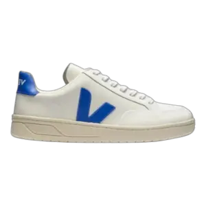 Women's Veja V-12 Casual Trainers, White Paros Leather Footwear, Minimal Casual Walking Shoes