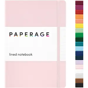 Lined Journal Notebook, (Blush), 160 Pages, Medium 5.6 in x 8 in - 100 GSM Thick Paper – Hardcover Journaling Notebook for Work, School & Note Taking
