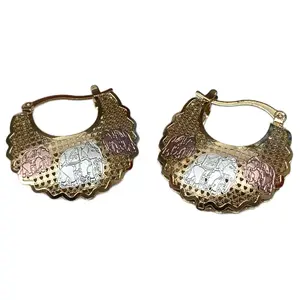 Clip on elephant hoop earrings. 14k gold plated