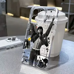 Phone Case Protector for Singer J-Jungkook, Suitable for iPhone 16e, 16, 15, 14, 13, 12, 11 Pro Max, X, XR, XS Max, 8, 7 Plus - Transparent TPU Soft Back Cover