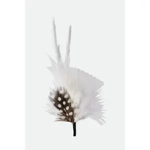Hat Feather - White/Black