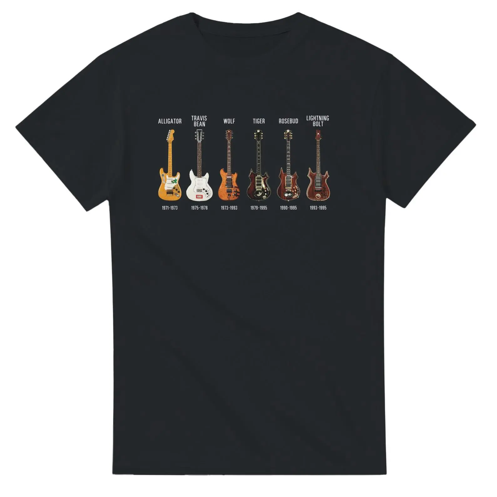 Jerry Garcia Guitar History Grateful Dead Shirt, Heavyweight Unisex Crewneck Tee, Retro Music Rock Band T-Shirt
