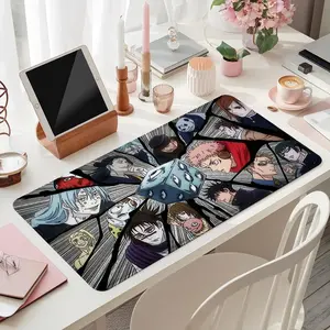 Jujutsu Kaisen Prison Realm & Characters Desk Mat - Gojo Satoru, Yuji, Megumi, Nobara & Villains Large Mousepad - Enhance Your Gaming Setup & Immerse in JJK World - Perfect for Anime Fans & Gamers