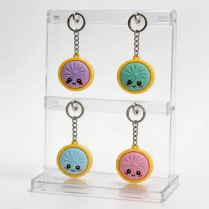 Viral Light Up Bao Bun Keychain | Squishy Fidget Toy | Stress Relief Cute Dumpling Keychain | Glow When Pressed | Perfect Backpack Charm