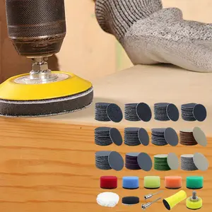 191Pcs 1 Inch Sanding Discs Hook and Loop Set,60 to 10000 Wet Dry Sandpaper with 1/8" Shank Backing Pad,Polishing Pads and Interface Pad for Drill Grinder Rotary Tools and Wood Metal Jewelry,Hand Tools Kits Tool Kit