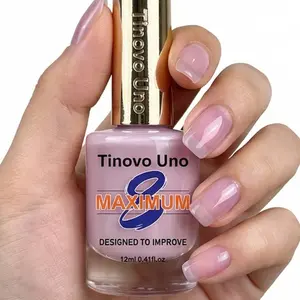Tinovo Uno New Arrival 12ml 08 Nail Hardener, Quick Natural Air Drying, Smooth Nail Strengthener, Strengthens Soft, Brittle, Broken and Thin Nails, Nail Care Serum Oil, Nail Care Liquid, Nail Polish Gel Treatment, Non-Toxic Formula, Brand Logo Lid