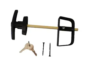 Shed Windows and More Shed T Handle Lock Set 4-1/2" Stem Pair of Keys