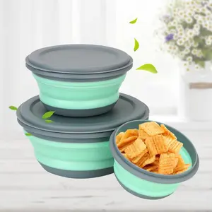 Foldable Bowl Portable Cutlery, Adjustable Outdoor Compression, Travel Camping Picnic Gear, Compact and Lightweight Design