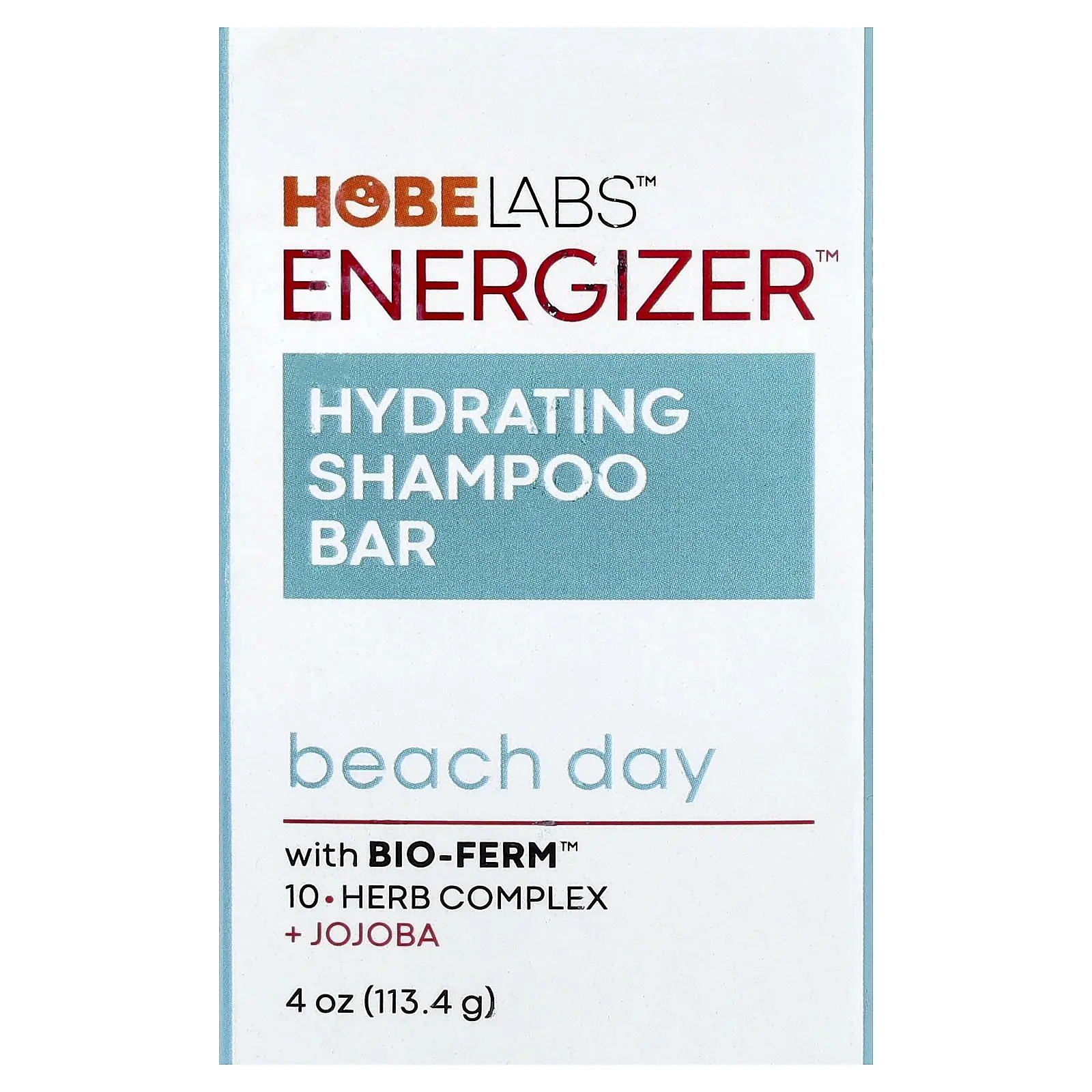 Hobe Labs Energizer™, Hydrating Shampoo Bar, Beach Day, 4 oz (113.4 g)