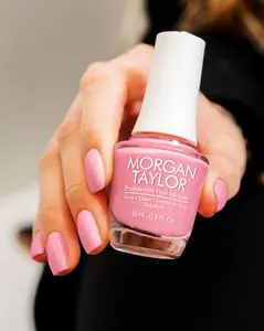 Morgan Taylor Light Elegant - Light Pink Shimmer, Professional Lacquer, Vibrant, Chip-Resistant, Fast-Drying, Long-Lasting, High-Shine, Perfect for Manicures & Pedicure, 15mL.