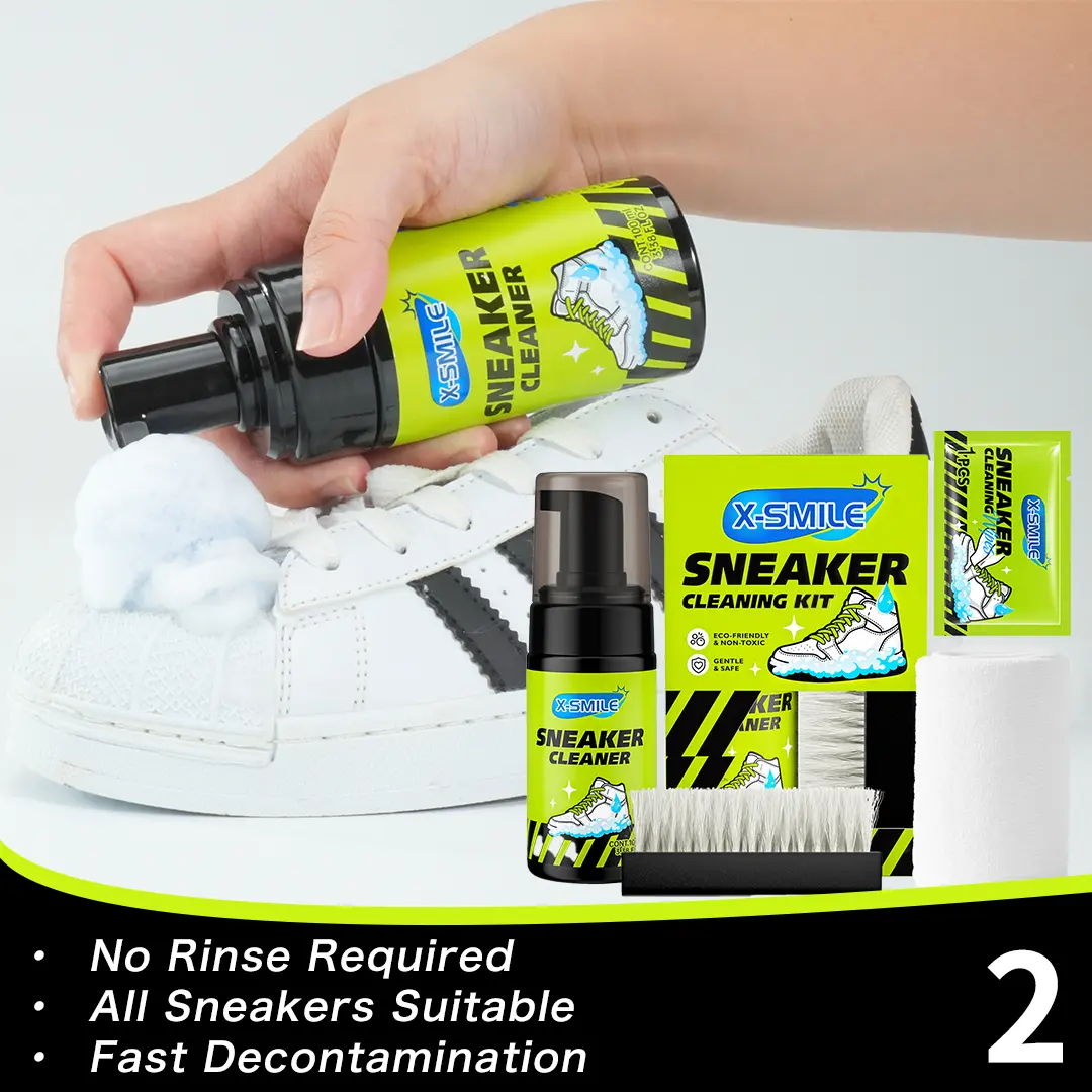 X-SMILE sports shoe cleaning wet wipes; dedicated cleaning wipes for white sneakers and mesh shoes; basketball shoe care cleaner; stain remover cleaning liquid; dry cleaning agent