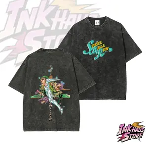 Tusk Act 4 Stand JoJo's Bizarre Adventure SBR Streetwear--Short Sleeve Cotton Unisex Retro wash Tee