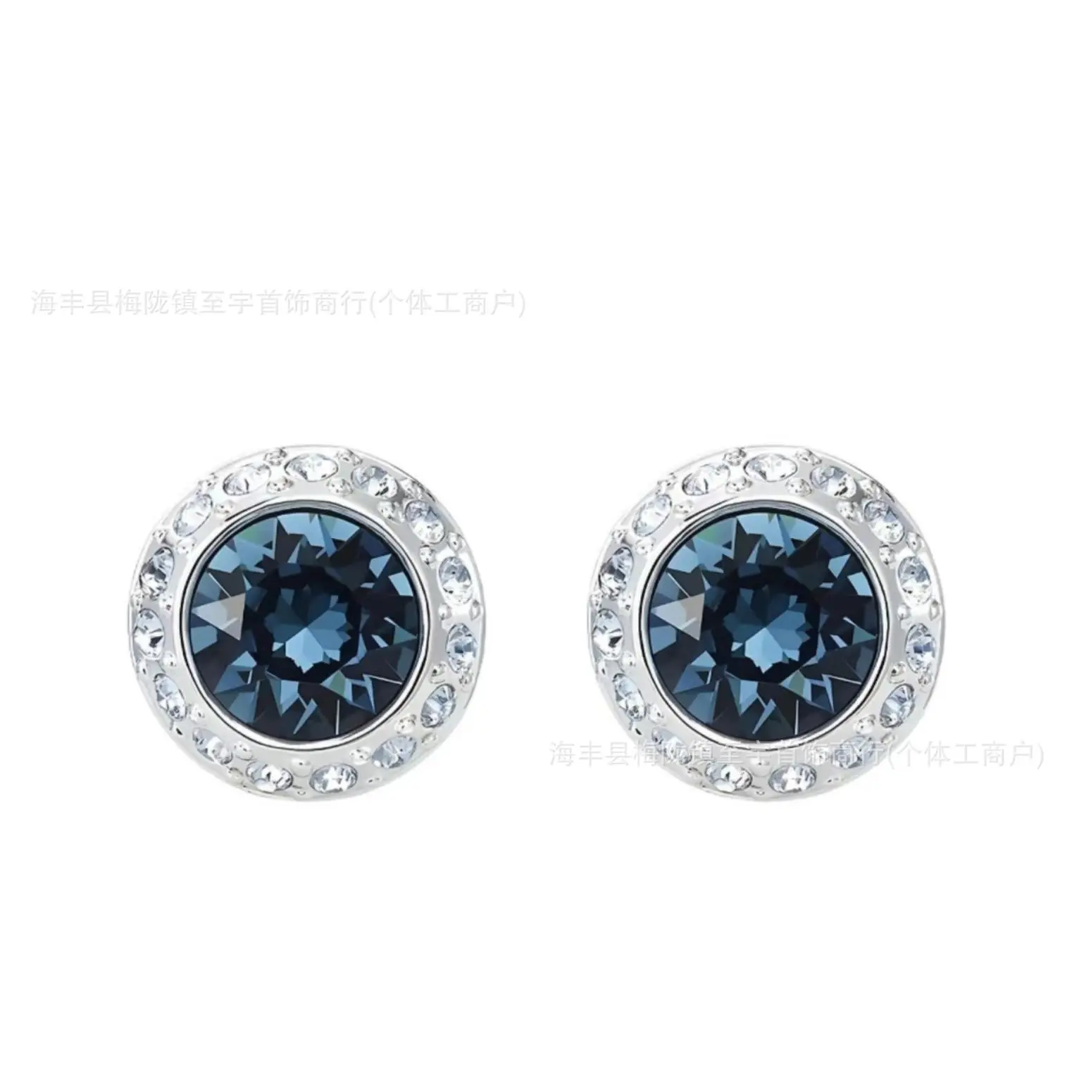 Blue crystal Roman earrings