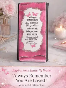 Inspirational Butterfly Wallet – “Always Remember You Are Loved” | Meaningful Gift for Her