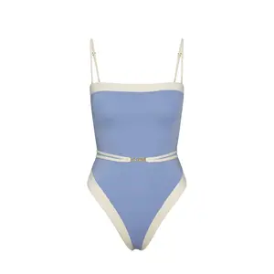 Miami One Piece - Azure/Ivory