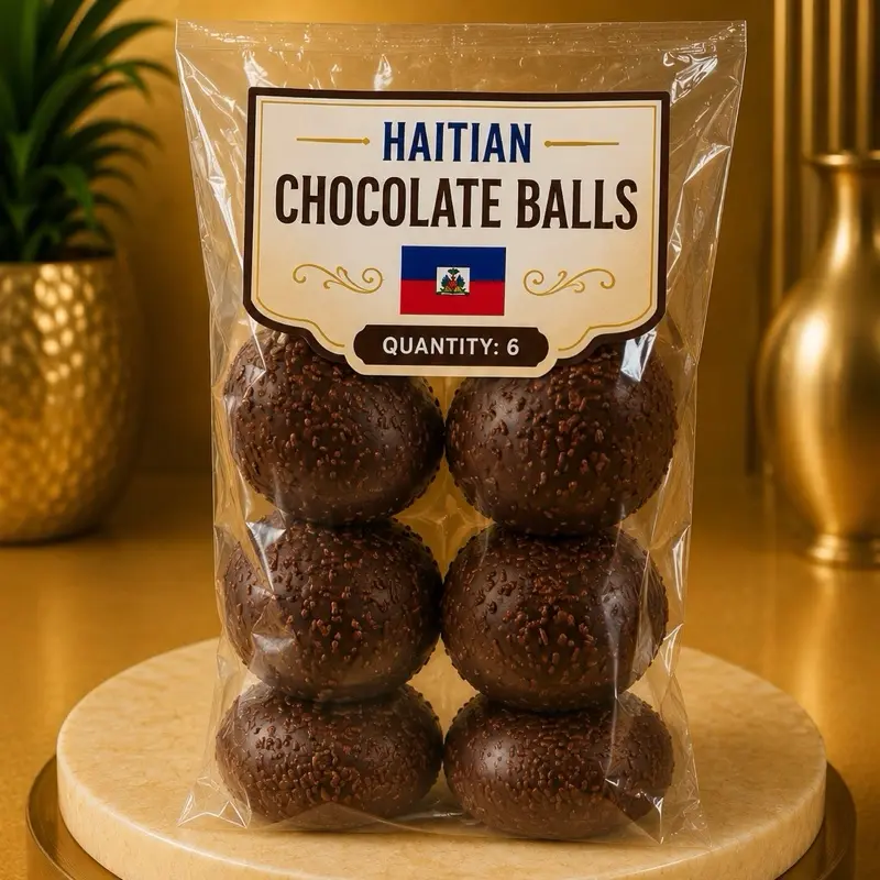 Haitian Chocolate Balls, 6-Count Chocolate Snack & Dessert Treat