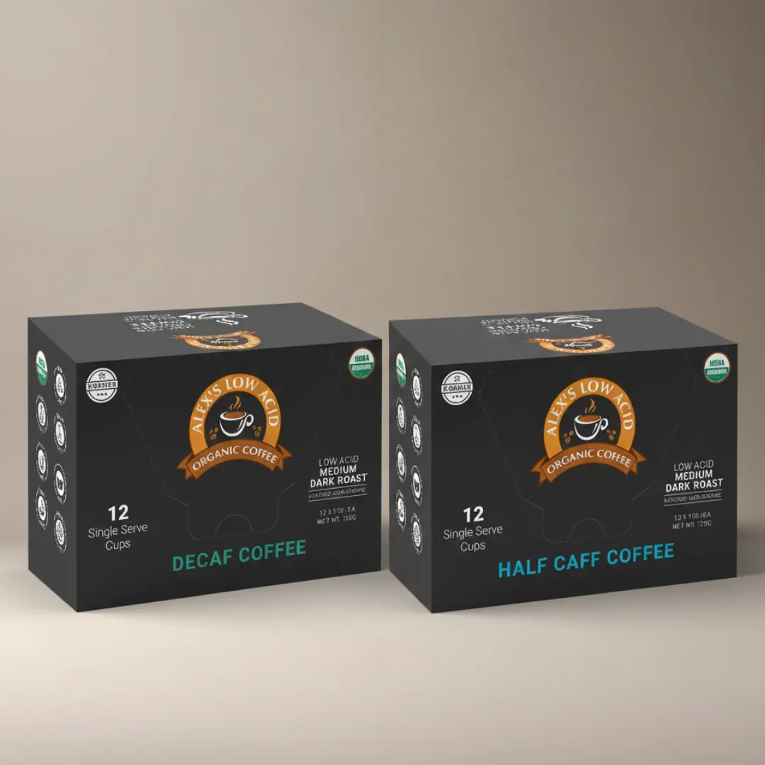 Alex's Low-Acid Organic Coffee™ Wind Down K-Cup Variety Pack