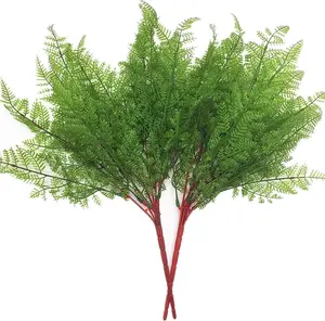 Artificial Shrubs Bushes, Fern Leaves Persian Grass Fake Plants Wedding Indoor Home Verandah Office Table Centerpieces Arrangements Christmas Decoration 2 pcs
