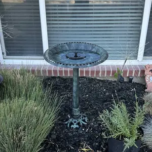 Solar Fountain, Solar Powered Bird Bath Fountain Pump with 4 Nozzles 1.4W Solar Panel Kit Water Pump, Outdoor Watering Submersible Pump for Pond, Pool, Garden, Fish Tank