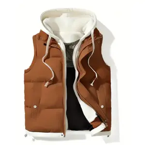 Luxury Faux Two-Piece Vest Jacket - Sleeveless, Hooded, Zip-Up Outerwear for Fall/Winter |         Machine Washable No.211 lightweight puffer jacket Casual Womenswear Casual Womenswear