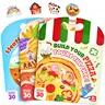 JoyCat Reusable Waterproof Crafting Kit - Decorative Jelly Stickers, Pizza & Weather Thematic Books, Sticker Album, 4+ Age Kids' Creative Educational DIY Scrapbooking Travel Essential Cool Gifts