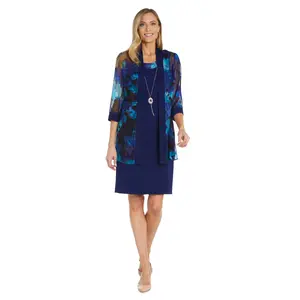 R&M Richards 9949 Printed Short Jacket Dress