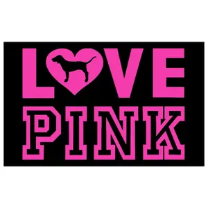 1pc LOVE PINK Pink Slogan Tapestry Flag,3x5fts 2x3fts Interior decoration, furniture decoration