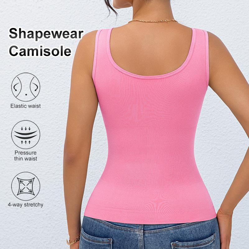 Women's Tummy Control Shapewear Tops - Backless Shirt-Style Tank Tops with Smoothing Waist & Abdominal, Sleeveless Layering Garment for Postpartum, Gym, or Casual Attire (No Underwire, Machine Washable)