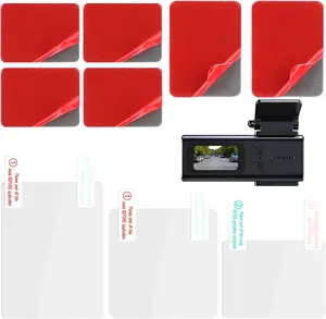 Dash Cam Mounting Kit with Electrostatic Film & Double-Sided Adhesive Pads, 3PCS Static Cling Sheets + 6PCS Mounting Stickers for Windshield Camera Installation