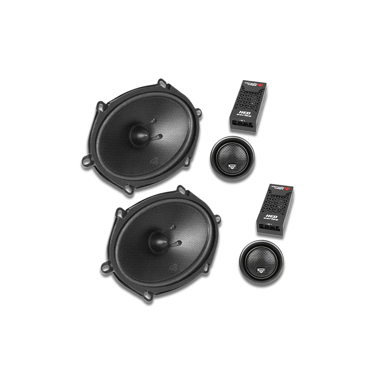 6x8" HED 2-Way Component Full Range Car Speakers Set - H68C, for Car Audio Installation & Audio Upgrade