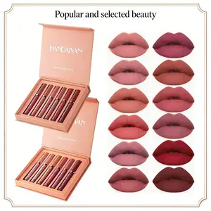 Long Lasting Matte Lipstick Set 6pcs Waterproof Matte Lip Gloss Easy Coloring LipSticks Suitable for All Occasions Lip Makeup Cosmetic