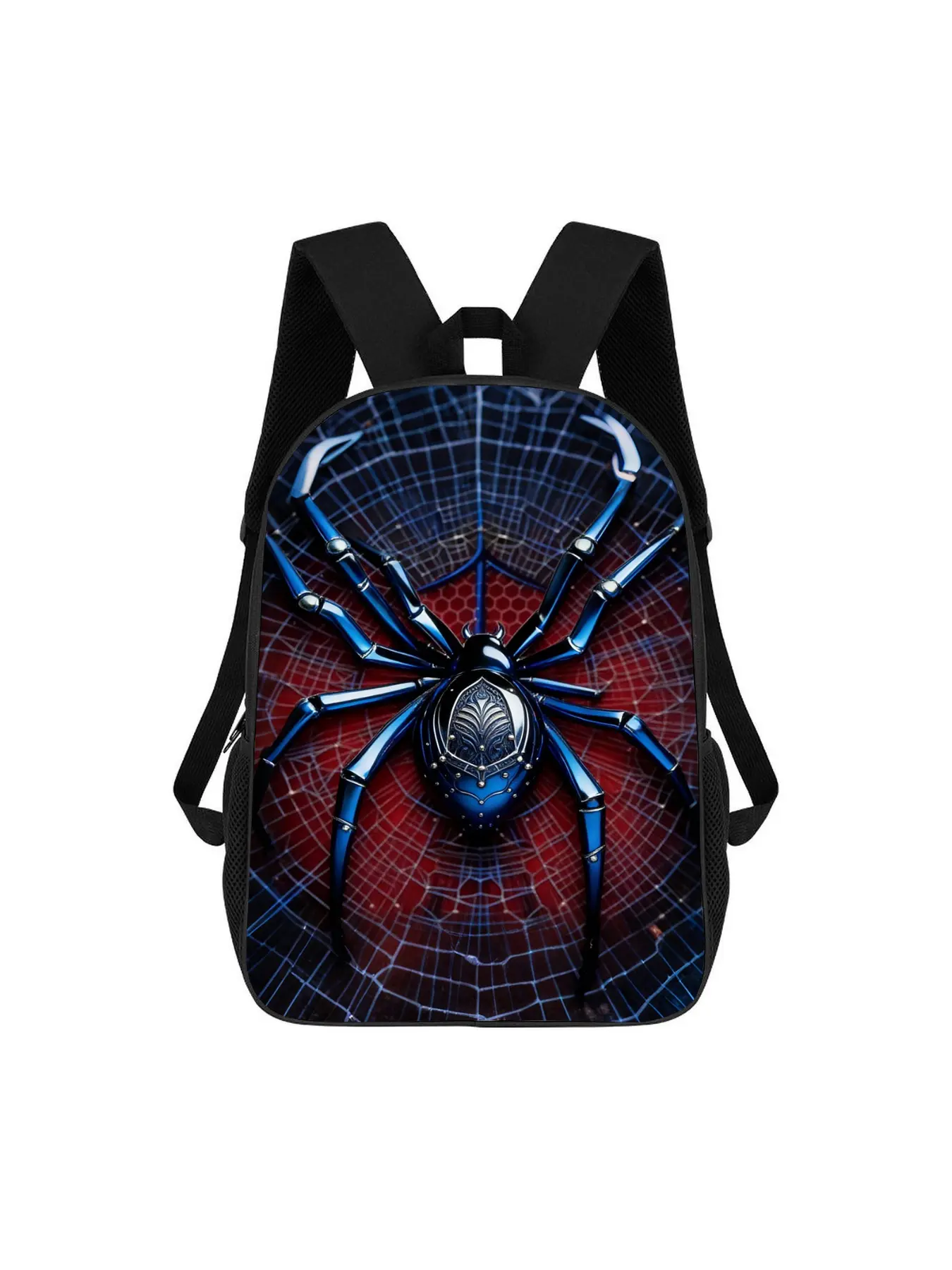 Spider Pattern Backpack: a Casual Bag Suitable for Both Men And Women - Lightweight, Zipper Design, Adjustable Shoulder Straps, Vibrant Print Colors, Easy And Multifunctional Travel Backpack
