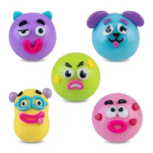 New soft and cute dog-face replacement soft-plastic toy; soft, gradual-release sensory stress-relief toy; adorable animal toy; moldable sensory stress relief to alleviate anxiety; elastic squeeze toy for adults