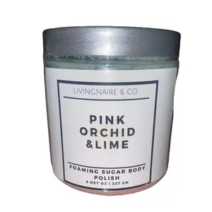 Exfoliating Foaming Sugar Body Polish Scrub, Sugar Scrub, Body Scrub Cleanser Blend Chamomile