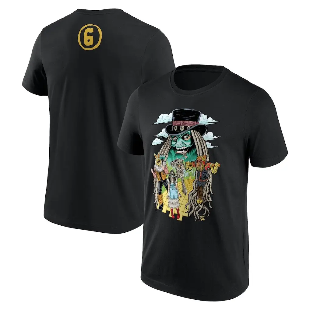 Wyatt Sicks Authentic T-Shirt, Black Men’s Wrestling Tee, Official WWE Graphic Shirt, Dark Horror-Inspired Design, Perfect Gift for Wrestling Fans