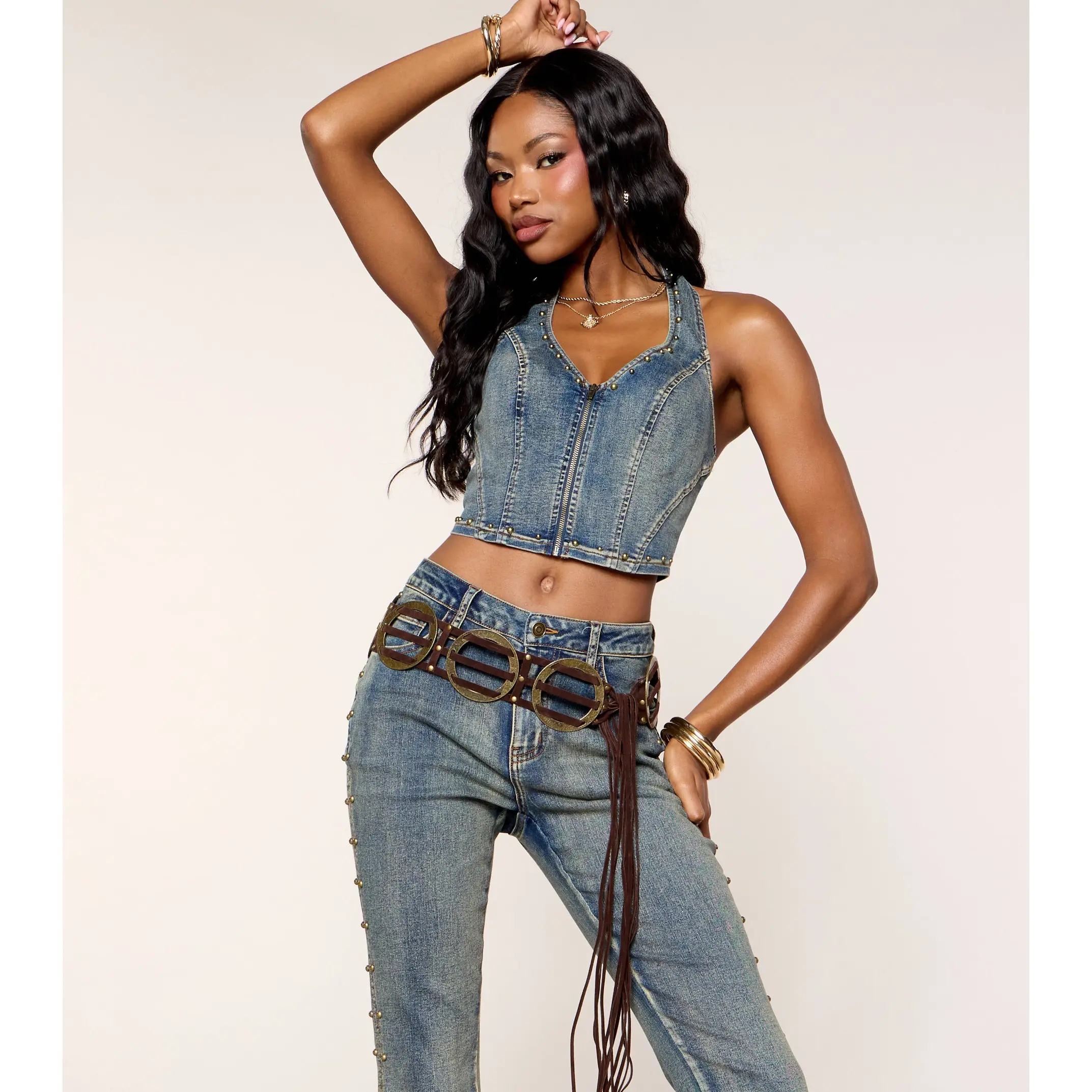 Circle String Fringe Belt