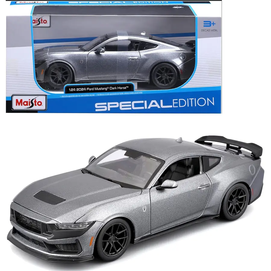 Maisto 1:24 Special Edition 2024 Ford Mustang Dark Horse Gray Diecast Model Car