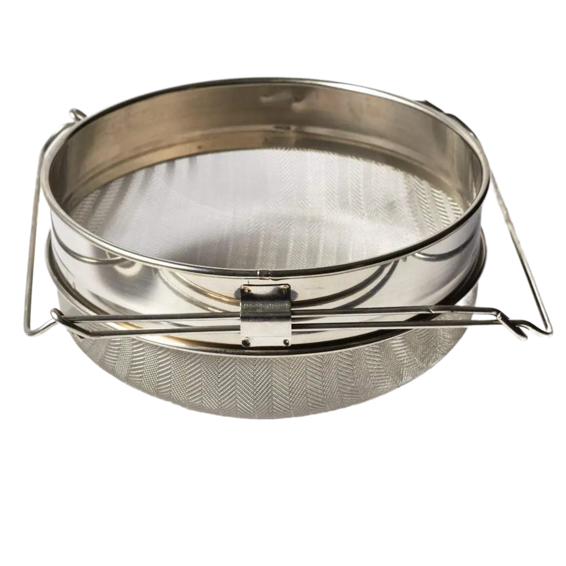 Metal Double Honey Strainer