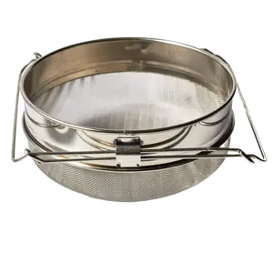 Metal Double Honey Strainer