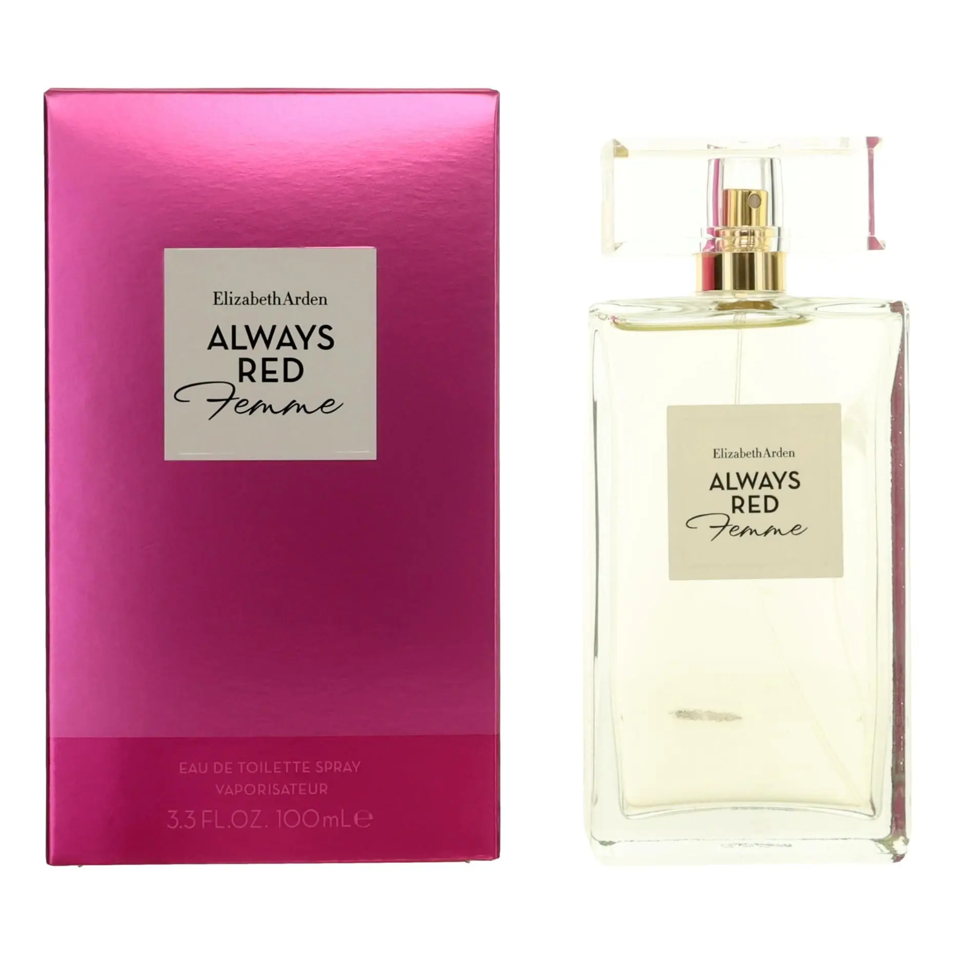 Always Red Femme by Elizabeth Arden, 3.3 oz EDT Spray for Women, Vanilla Scents, Woody & Vanilla Notes, Red Door, Cedar, 3.3 Fl Oz, Jasmine, Lemon