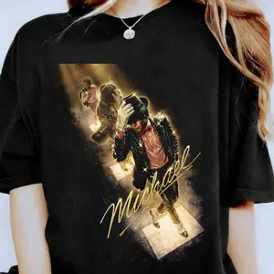 Michael Jackson Halftone Graphic Tee, King of Pop Music MJ Youth Shirt, MJ Music Retro Unisex T-Shirt, Perfect Gift For Men, Women, And Kids