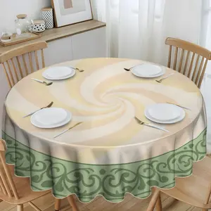 1pc Fashion Creative Round Tablecloth, Digital Printing Tablecloth, Suitable for events, weddings, banquets, parties, outdoor gatherings, picnics and camping, parties, restaurants, kitchens, courtyards, exquisite holiday gift